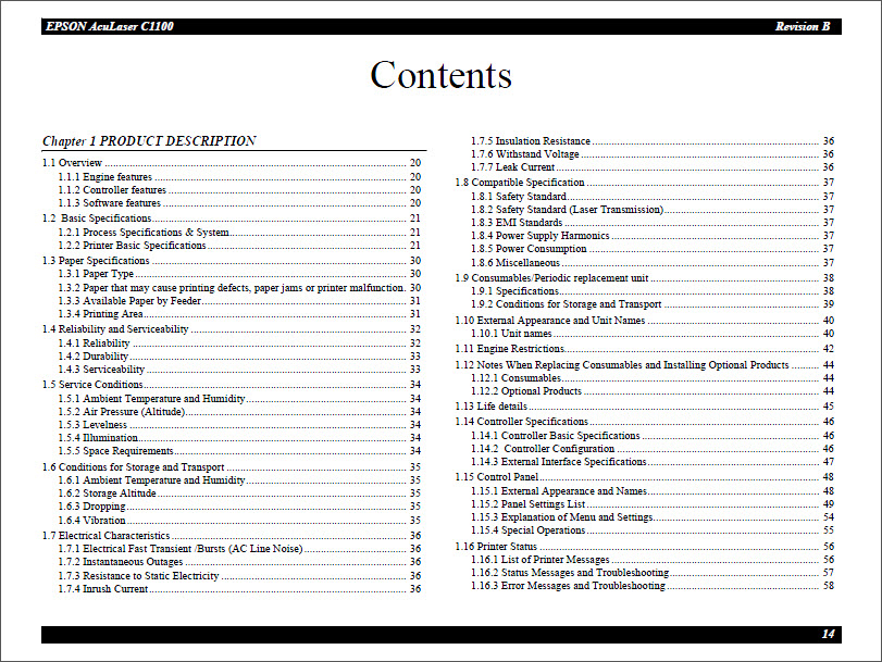 Epson Aculaser C1100_Color Service Manual-2